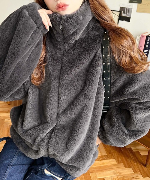 moment+（モーメントプラス）の「ビッグシルエットスタンドカラー