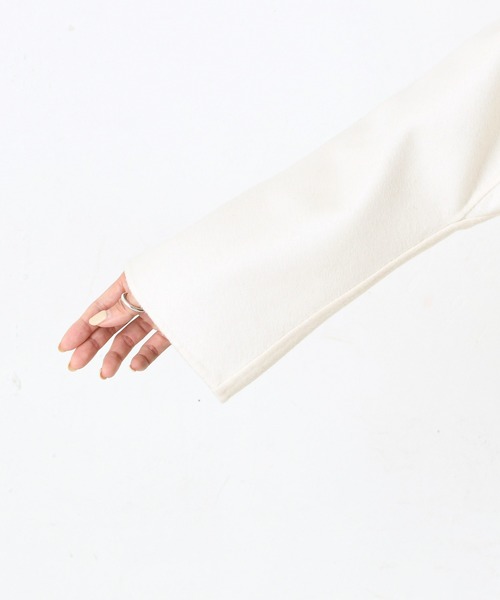 DouDou（ドゥドゥ）の「ノーカラーロングコート（その他アウター・レディース・ブラウン/オフホワイト・FREE）」の17枚目の写真