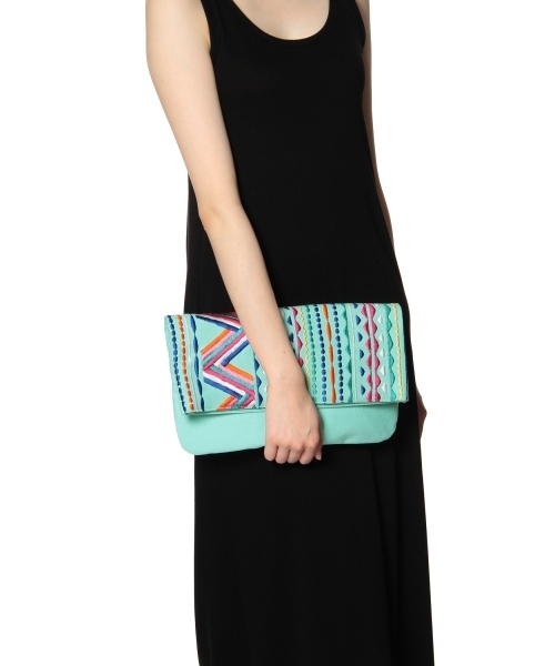 Another Edition（アナザーエディション）の「■AE 2WayEMB ◆（クラッチバッグ・レディース・ブラック/ライトブルー・フリー）」の12枚目の写真