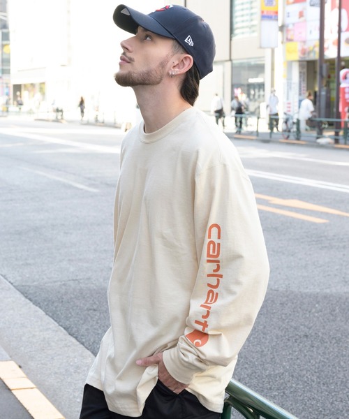 Carhartt(カーハート)の「Carhartt 袖ロゴロンT(Tシャツ/カットソー・メンズ・ブラック/ネイビー/ヘザーグレー/ブルー系その他2/グリーン系その他/コーラル/ワイン/ブルー系その他/ホワイト系その他/その他1・MEDIUM/LARGE/SMALL/X-LARGE)」の19枚目の写真