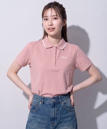 FILA/フィラ ポロシャツ 半袖 UVカット 綿100％ 衿ライン ボタンダウン