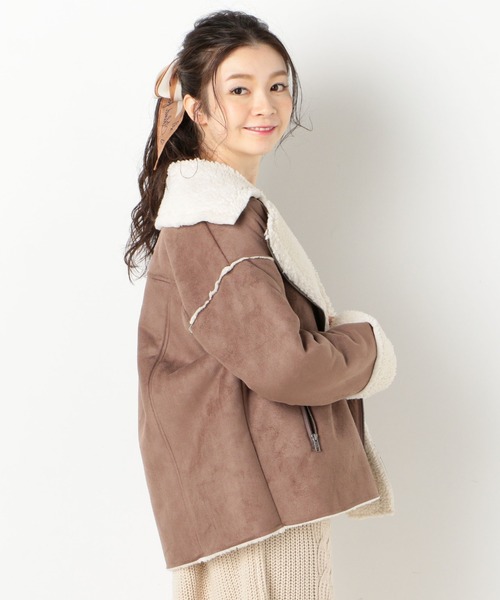 archives（アルシーヴ）の「ミディ丈ライダースムートン（ライダースジャケット・レディース・チャコールグレー/グレー系その他・MEDIUM）」の14枚目の写真