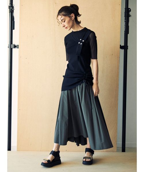 UN3D.（アンスリード）の「タイプライターギャザースカート（スカート  