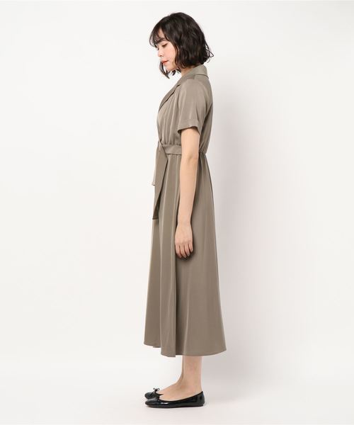 ENVYM（アンビー）の「ジャケットレイヤーライクＯＰ（ワンピース・レディース・ブラック/ベージュ/カーキ・FREE）」の4枚目の写真