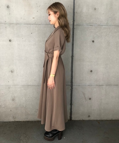 ENVYM（アンビー）の「ジャケットレイヤーライクＯＰ（ワンピース・レディース・ブラック/ベージュ/カーキ・FREE）」の15枚目の写真