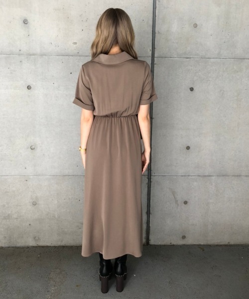 ENVYM（アンビー）の「ジャケットレイヤーライクＯＰ（ワンピース・レディース・ブラック/ベージュ/カーキ・FREE）」の14枚目の写真