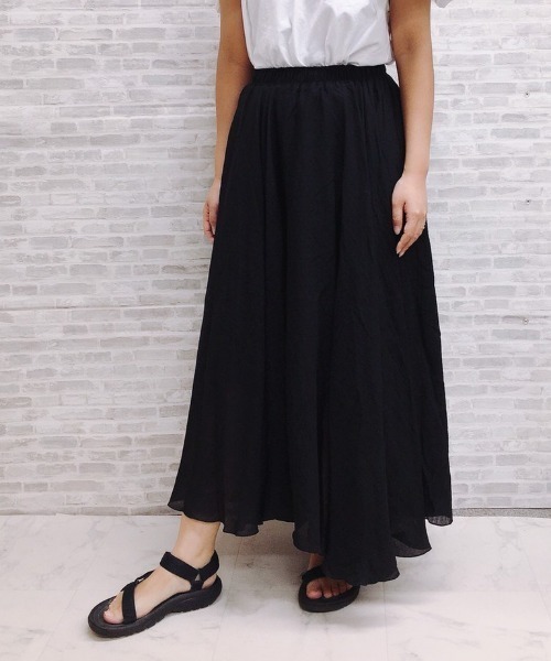 ap retro（アプレトロ）の「フレアボリュームロングスカート【ZOZOTOWN限定商品】（スカート・レディース・ブラック/ベージュ/ネイビー/オフホワイト・FREE）」の22枚目の写真