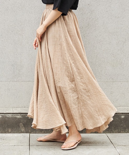 ap retro（アプレトロ）の「フレアボリュームロングスカート【ZOZOTOWN限定商品】（スカート・レディース・ブラック/ベージュ/ネイビー/オフホワイト・FREE）」の17枚目の写真