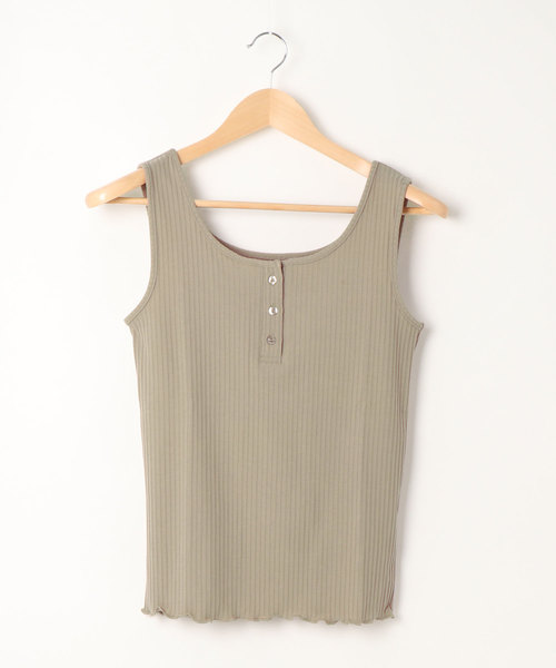 natural couture（ナチュラルクチュール）の「【WEB限定】シアー開襟シャツ＋リブタンクSET（シャツ/ブラウス・レディース・ベージュ/オレンジ/アイボリー/ミント・FREE）」の5枚目の写真