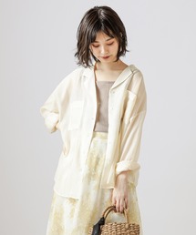 natural couture | 【WEB限定】シアー開襟シャツ+リブタンクSET(シャツ/ブラウス)