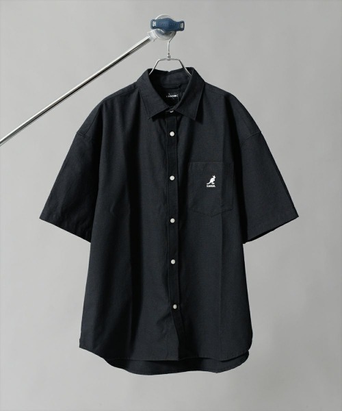 KANGOL(カンゴール)の「KANGOL【カンゴール】オックス半袖シャツ(シャツ/ブラウス・メンズ・ホワイト/ブラック・M/L/XL)」の9枚目の写真
