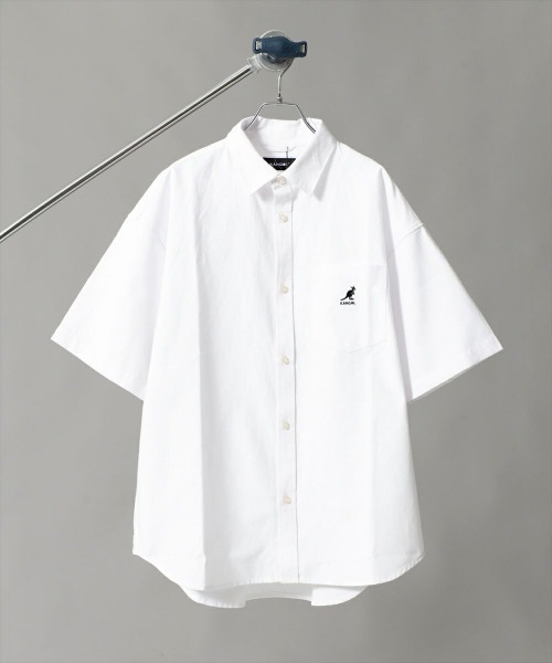 KANGOL(カンゴール)の「KANGOL【カンゴール】オックス半袖シャツ(シャツ/ブラウス・メンズ・ホワイト/ブラック・M/L/XL)」の10枚目の写真