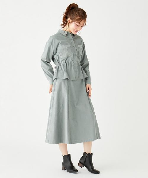 Feroux(フェルゥ)の「【洗える】エアリーコットンコーデュロイ シャツ(その他アウター・レディース・ライトグリーン系/オレンジ系/ベージュ系・2)」の20枚目の写真