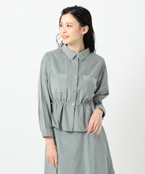 Feroux(フェルゥ)の「【洗える】エアリーコットンコーデュロイ シャツ(その他アウター・レディース・ライトグリーン系/オレンジ系/ベージュ系・2)」の22枚目の写真