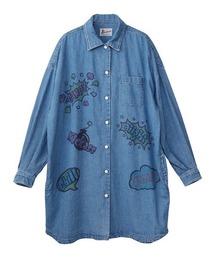HYSTERIC GLAMOUR | COMIC LOGO ロングデニムシャツ(シャツ/ブラウス)