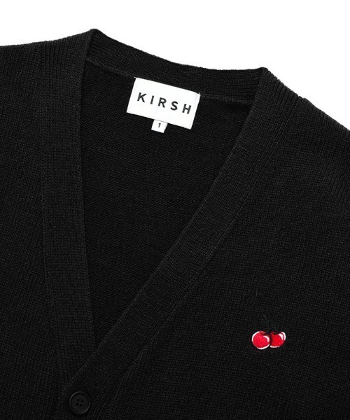 KIRSH モノチェリー ラウンドネック カーディガン レッド MONO KIRSH ]☆MONO CHERRY ROUND NECK CARDIGAN (KIRSH/カーディガン