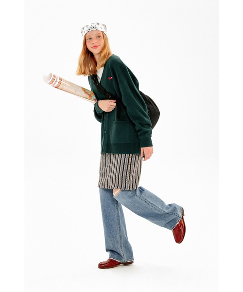 KIRSH チェリー Vネック カーディガン セットアップ ブラウン KIRSH（キルシー）の「KIRSH CHERRY V-NECK SET UP CARDIGAN