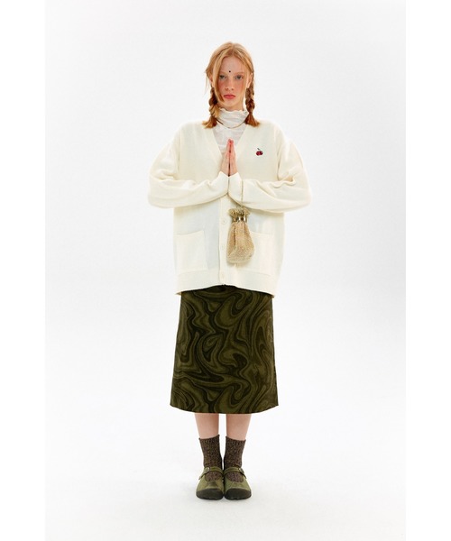 KIRSH（キルシー）の「SMALL CHERRY V NECK KNIT CARDIGAN