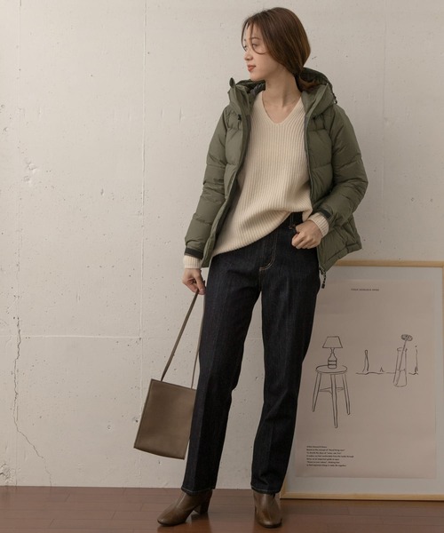 URBAN RESEARCH DOORS（アーバンリサーチドアーズ）の「【別注】NANGA×DOORS　AURORA（ダウンジャケット/コート・レディース・ブラック/ベージュ/カーキ・ONE）」の9枚目の写真