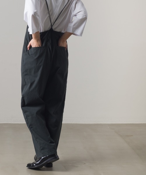 OMNES（オムネス）の「コットンナイロンサロペット（サロペット/オーバーオール・レディース・グリーン系その他/ベージュ/ブラック・FREE）」の6枚目の写真