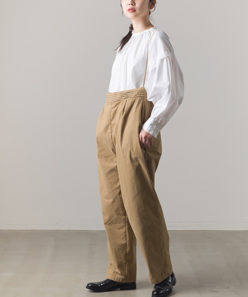 OMNES（オムネス）の「コットンナイロンサロペット（サロペット/オーバーオール・レディース・グリーン系その他/ベージュ/ブラック・FREE）」の10枚目の写真