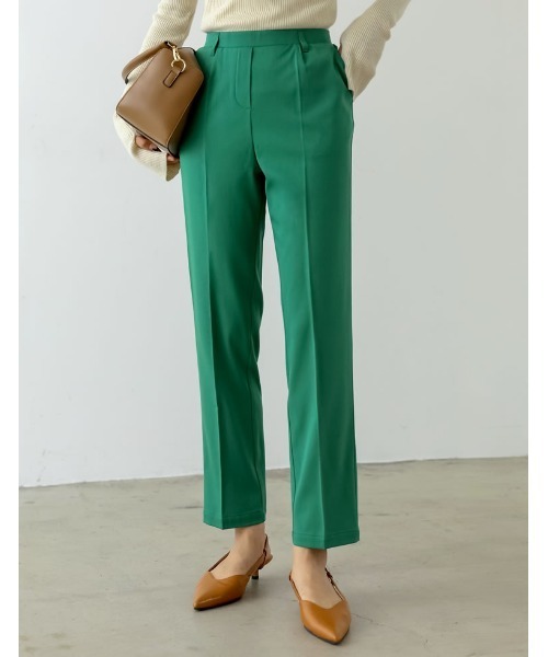 Re:EDIT（リエディ）の「[低身長/大きいサイズ有]裏微起毛テーパードパンツ（スラックス・レディース・ブラック/パープル/ブルー/アイボリー/モカ/ライム/ブラウン/グリーン/ピンク/ラベンダー/チャコールグレー/ベージュ系・SMALL/MEDIUM/LARGE/AL/AM/AS/X-LARGE/ALL）」の9枚目の写真