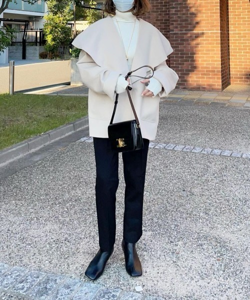 Re:EDIT（リエディ）の「[低身長/大きいサイズ有]裏微起毛テーパードパンツ（スラックス・レディース・ブラック/パープル/ブルー/アイボリー/モカ/ライム/ブラウン/グリーン/ピンク/ラベンダー/チャコールグレー/ベージュ系・SMALL/MEDIUM/LARGE/AL/AM/AS/X-LARGE/ALL）」の13枚目の写真