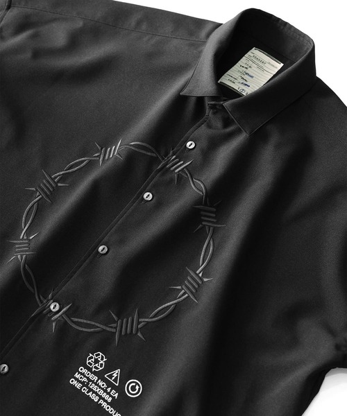 SHAREEF(シャリーフ)の「"BARBED WIRE"emb. L/S SHIRTS(シャツ/ブラウス・メンズ・バーガンディー/ミント/ブラウン/ホワイト/ダークグリーン/ブラック・2/1/3)」の14枚目の写真