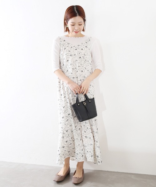 La TOTALITE(ラトータリテ)の「フレアキャミワンピース◆(ワンピース・レディース・ブラック/ウッド/ホワイト系その他・FREE)」の5枚目の写真