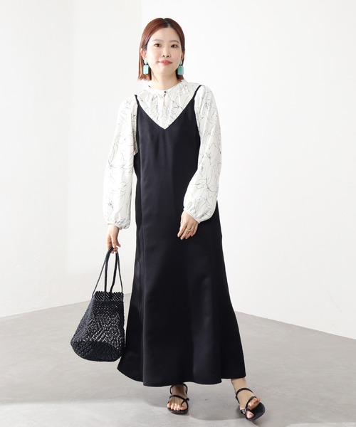 La TOTALITE(ラトータリテ)の「フレアキャミワンピース◆(ワンピース・レディース・ブラック/ウッド/ホワイト系その他・FREE)」の8枚目の写真