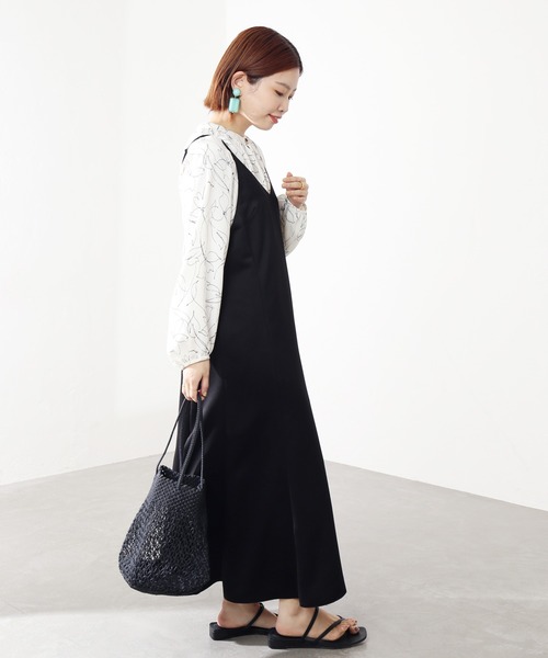 La TOTALITE(ラトータリテ)の「フレアキャミワンピース◆(ワンピース・レディース・ブラック/ウッド/ホワイト系その他・FREE)」の11枚目の写真