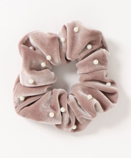 flower（フラワー）の「スノーパールシュシュ（シュシュ・レディース・ブラック/ベージュ/アイボリー・FREE）」の7枚目の写真