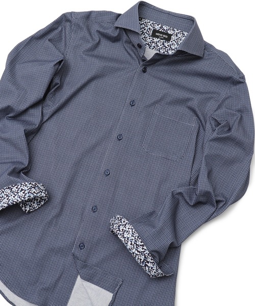 Bigi メンズビギ のファッション シャツ ブラウス Mens Eusebio エウセビオ 幾何学模様カッタウェイシャツ シャツ ブラウス