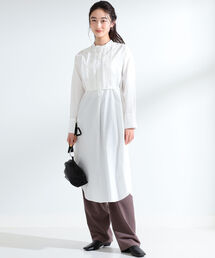 Ray BEAMS | Ray BEAMS / ピンタック ヨーク シャツワンピース(ワンピース)
