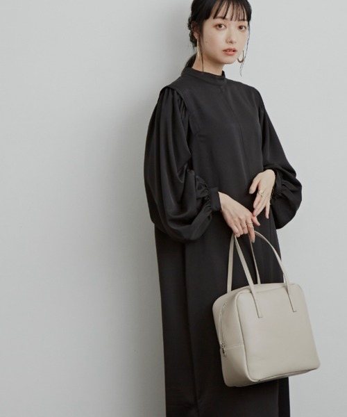 Aunt Marie's（アントマリーズ）の「タックスリーブワンピース / AUNT MARIE'S（ワンピース・レディース・ブラック/ベージュ/ブルー・FREE）」の3枚目の写真