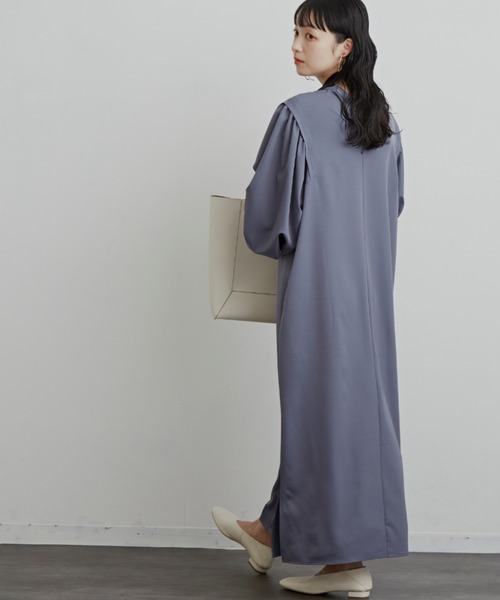 Aunt Marie's（アントマリーズ）の「タックスリーブワンピース / AUNT MARIE'S（ワンピース・レディース・ブラック/ベージュ/ブルー・FREE）」の13枚目の写真