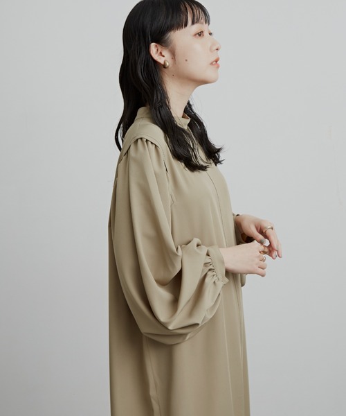 Aunt Marie's（アントマリーズ）の「タックスリーブワンピース / AUNT MARIE'S（ワンピース・レディース・ブラック/ベージュ/ブルー・FREE）」の9枚目の写真