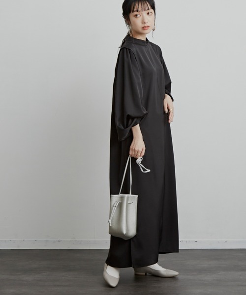 Aunt Marie's（アントマリーズ）の「タックスリーブワンピース / AUNT MARIE'S（ワンピース・レディース・ブラック/ベージュ/ブルー・FREE）」の18枚目の写真