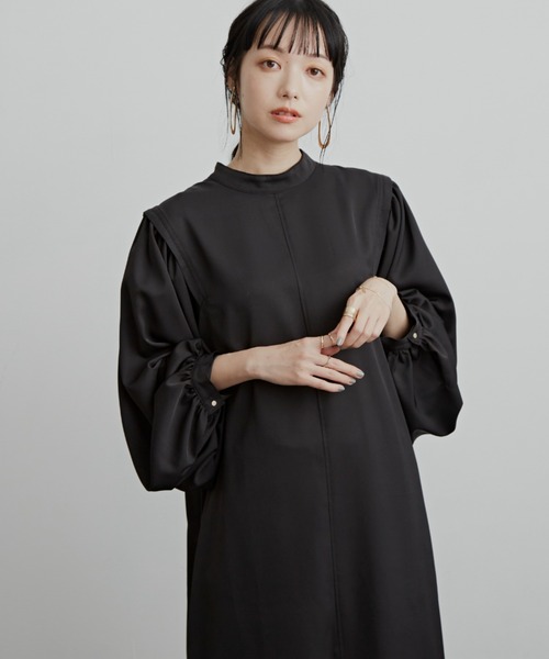 Aunt Marie's（アントマリーズ）の「タックスリーブワンピース / AUNT MARIE'S（ワンピース・レディース・ブラック/ベージュ/ブルー・FREE）」の22枚目の写真