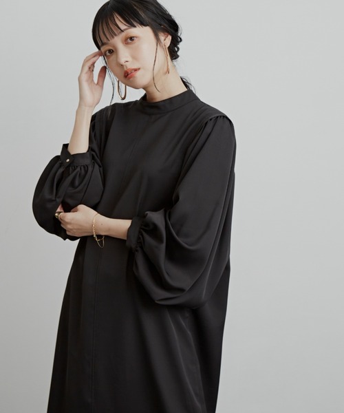 Aunt Marie's（アントマリーズ）の「タックスリーブワンピース / AUNT MARIE'S（ワンピース・レディース・ブラック/ベージュ/ブルー・FREE）」の17枚目の写真