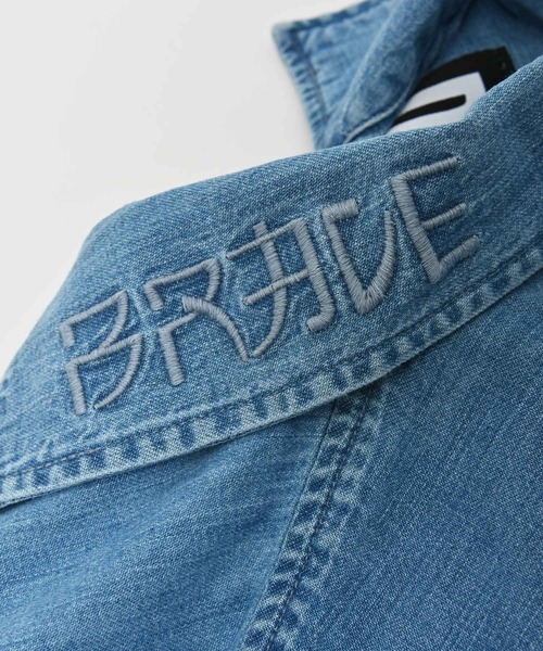 ディーゼル　刺繍デニムシャツ　Lサイズ　美品　定価40000 DIESEL（ディーゼル）の「DIESEL (ディーゼル) RASHI イーグル