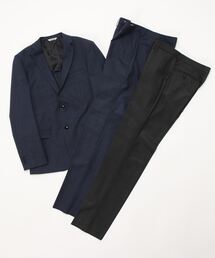 renoma HOMME（レノマオム）の「レノマ オム/renoma HOMME光沢ストレッチ オーバーペン柄2ボタン コーディネート2パンツ ビジネスセットアップスーツ（スーツセット・メンズ）」