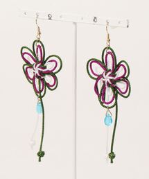 【倭物やカヤ】組み花ピアス
