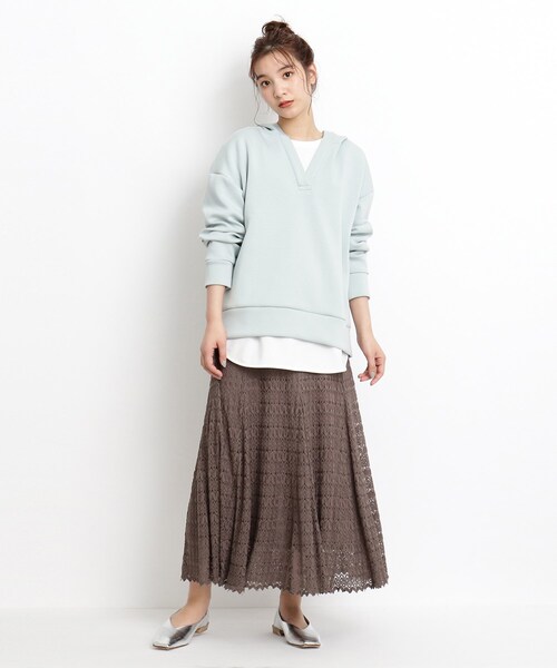 grove（グローブ）の「◆【S-LL】バルファレースマーメイドスカート（スカート・レディース・サックスブルー/ダークグレー/ナチュラル・01/02/03/04）」の6枚目の写真