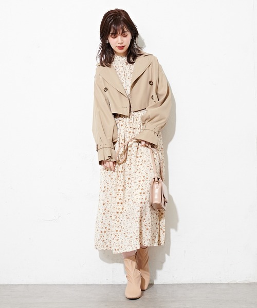 natural couture（ナチュラルクチュール）の「シャーリング使いおしゃれワンピース（ワンピース・レディース・ピンクベージュ/その他3/その他2/サックスブルー/その他1・FREE）」の15枚目の写真