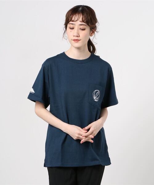 MOUNTAIN SMITH（マウンテンスミス）の「ST:MOUNTAIN SMITH マウンテンスミス グレートフルデッド TEE（Tシャツ/カットソー・レディース・ネイビー/ホワイト/ブラック・L/S/M）」の3枚目の写真