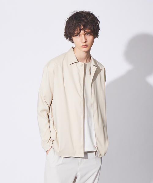 ABAHOUSE(アバハウス)の「T/R ストレッチツイル シャツカーディガン(シャツ/ブラウス・メンズ・ベージュ/ネイビー/オレンジ系その他・44/46/48)」の2枚目の写真