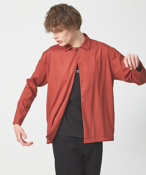 ABAHOUSE(アバハウス)の「T/R ストレッチツイル シャツカーディガン(シャツ/ブラウス・メンズ・ベージュ/ネイビー/オレンジ系その他・44/46/48)」の3枚目の写真