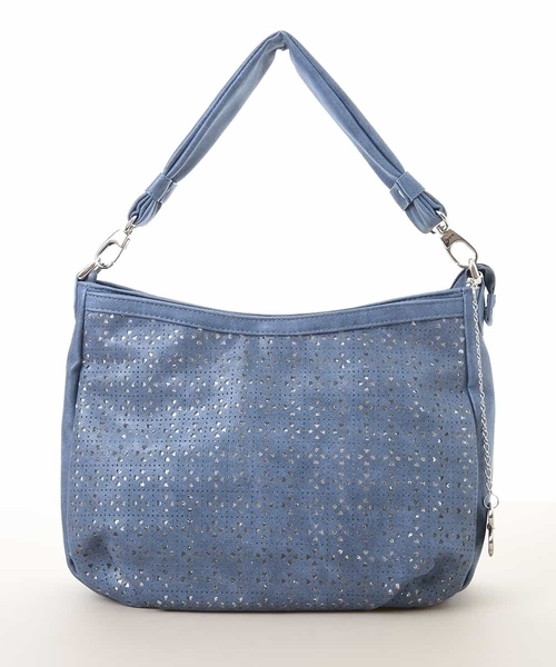 MK MICHEL KLEIN（エムケーミッシェルクラン）の「【チャーム付き】パンチングトートバッグ（トートバッグ・レディース・ライトパープル/ライトグレー/ネイビー/ライトブルー/ダークグレー/シルバー/オレンジ・00）」の5枚目の写真