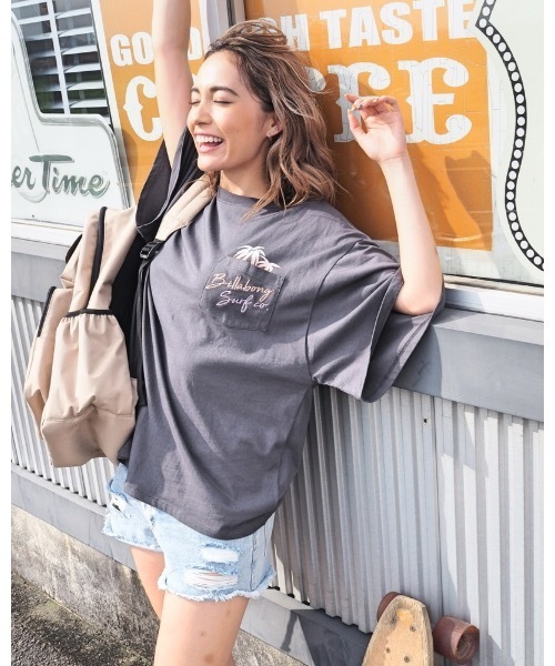 Billabong ビラボン の Billabong レディース Tee Shirts ルーズｔシャツ 21年春夏モデル ビラボン半袖tシャツ Tシャツ カットソー Wear